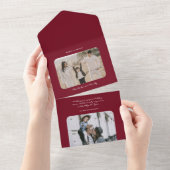 シンプルホリデミニマルー・グリーティング・フォト・カード オールインワン招待状 (貼ってはがせる)