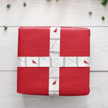 シンプルホリデーウィンターレッド（鳥）ショウジョウコウカンチョウ樺の木ツリー