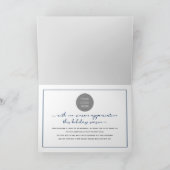 シンプルホリデーカード – ダークブルー シーズンカード (内部)