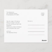 シンプルホリデーシーズン格言クリスマスグリーティング ポストカード (裏面)