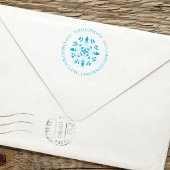 シンプルホリデー差出人住所スノーフレークエレガント セルフインキングスタンプ