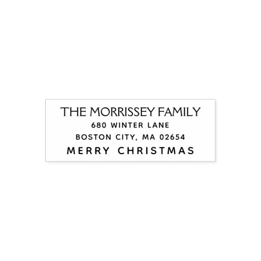 シンプルホリデー差出人住所 セルフインキングスタンプ (デザイン)