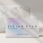 シンプルホログラフィエレガントックスクリプトオーラ美しい 名刺