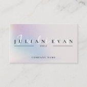 シンプルホログラフィエレガントックスクリプトオーラ美しい 名刺 (正面)