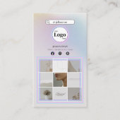 シンプルホログラフィックオーラインスタグラムフォトコラージュ 名刺 (正面)