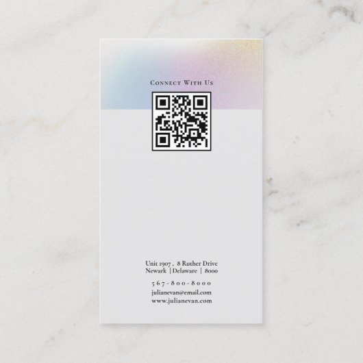 シンプルホログラフィックオーラインスタグラムフォトコラージュ 名刺 (裏面)