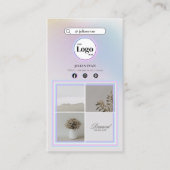 シンプルホログラフィックオーラインスタグラムフォトコラージュ 名刺 (正面)