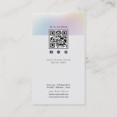 シンプルホログラフィックパステルインスタグラムロイヤリティカード 名刺 (裏面)