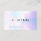 シンプルホログラフィモダンックアポイントメントカード 名刺 (裏面)