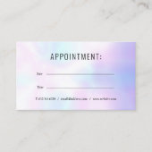 シンプルホログラフィモダンックアポイントメントカード 名刺 (正面)