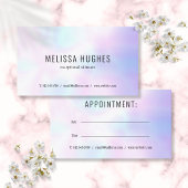 シンプルホログラフィモダンックアポイントメントカード 名刺