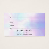 シンプルホログラフィモダンックギフト証明書 (裏面)