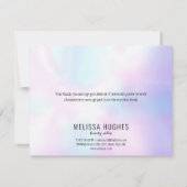 シンプルホログラフィモダンック業務サンキューカード サンキューカード (裏面)