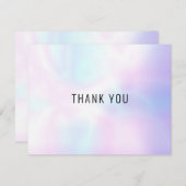 シンプルホログラフィモダンック業務サンキューカード サンキューカード (正面/裏面)
