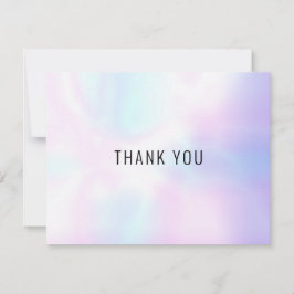 シンプルホログラフィモダンック業務サンキューカード サンキューカード