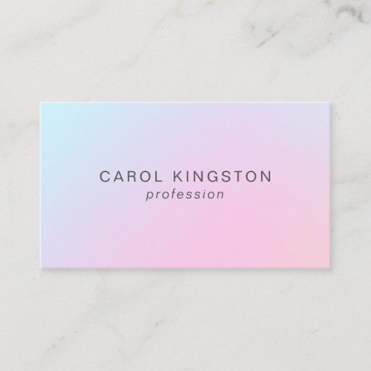 シンプルホログラフィモダンック美しい職業 名刺 (正面)