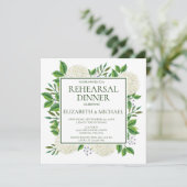 シンプルホワイトアジサイ水の色のリハーサル 招待状 (スタンド正面)