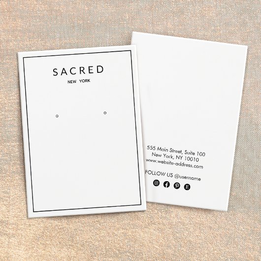 シンプルホワイトアモダンーリングジュエリー表示