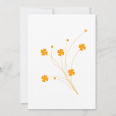 シンプルホワイトイエローフィールド花モノグラモダンム 招待状 (裏面)