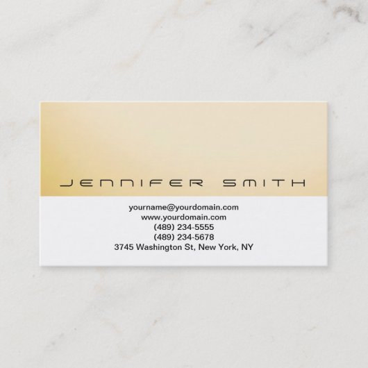 シンプルホワイトイエロープレーン名刺 名刺 (正面)