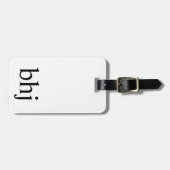 シンプルホワイトイニシャルモノグラム ラゲッジタグ (正面横)