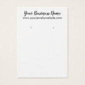 シンプルホワイトイヤリングホルダー表示カード (正面)