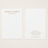 シンプルホワイトイヤリング表示カード (正面&裏面)