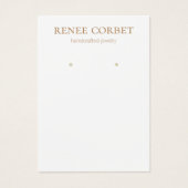 シンプルホワイトイヤリング表示カード (正面)