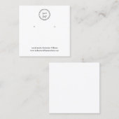シンプルホワイトイヤリング表示カード |ロゴの追加 スクエア名刺 (正面/裏面)