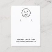 シンプルホワイトイヤリング表示カード |ロゴの追加 名刺 (正面)
