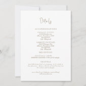 シンプルホワイトウェディングディテール同封物 招待状 (正面)