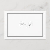 シンプルホワイトエレガントウェディング詳細 エンクロージャーカード (裏面)