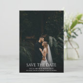 シンプルホワイトエレガントタイポグラフィ写真結婚STD  招待状 (スタンド正面)