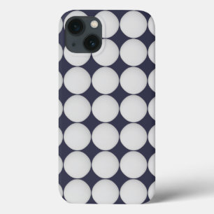 シンプルホワイトオンミッドナイトブルー iPhone 13ケース