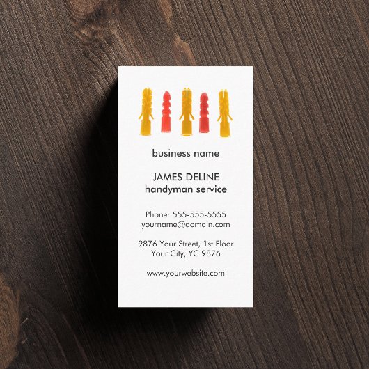 シンプルホワイトカラフルドルズ牧師サービス 名刺