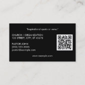 シンプルホワイトクロスブラック 名刺 (裏面)