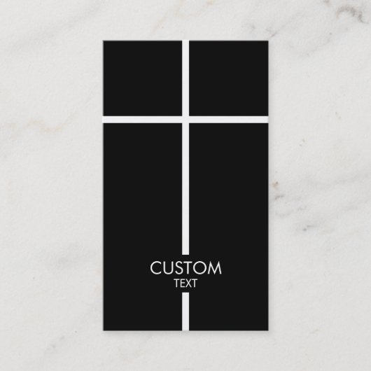 シンプルホワイトクロスブラック 名刺 (正面)