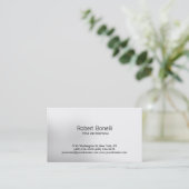 シンプルホワイトグレイモダンプレーン 名刺 (スタンド正面)