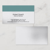 シンプルホワイトグレーブループレーンモダン名刺 名刺 (正面/裏面)