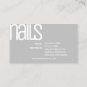 シンプルホワイトグレーミニマルモダンリスト 名刺 (裏面)