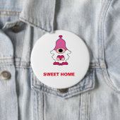 シンプルホワイトゲノム甘ホームマグネット 缶バッジ (インサイチュ)