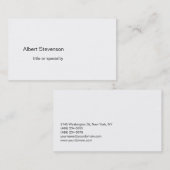 シンプルホワイトコンサルタント名刺 名刺 (正面/裏面)