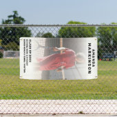 シンプルホワイトシニアテニスプレーヤー屋外バナー 横断幕 (インサイチュ)