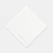 シンプルホワイトシーホムカップル名昼食会 スタンダードランチョンナプキン (角)