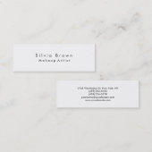 シンプルホワイトスキニーメイクアップアーティストスタイリスト スキニー名刺 (正面/裏面)