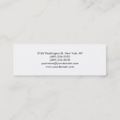 シンプルホワイトスキニーメイクアップアーティストスタイリスト スキニー名刺 (裏面)