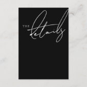 シンプルホワイトスクリプト結婚タイポグラフィの詳細 エンクロージャーカード (裏面)