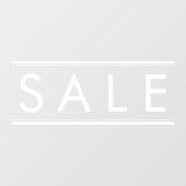 シンプルホワイトセールストア割引プロモーション ウィンドウサイン (シート)