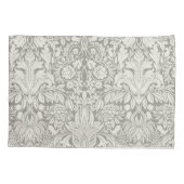 シンプルホワイトダマスク花柄 枕カバー (裏面)