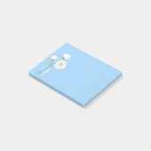 シンプルホワイトデイジーメイスンジャールハートブーケ ポストイット (アングル)